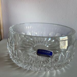 Gorham Clear Cut Lead Crystal Serving Bowl